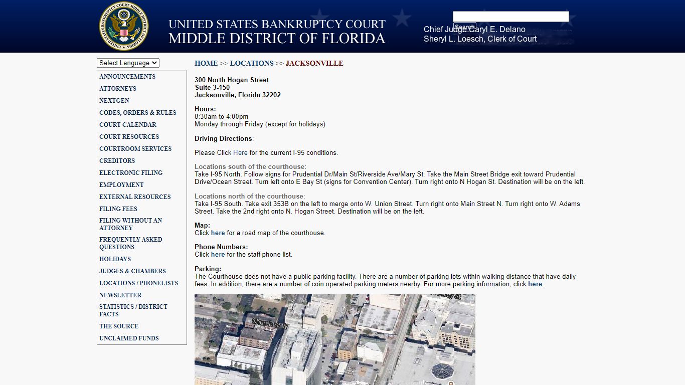 Jacksonville | U.S. Bankruptcy Court Middle District of Florida